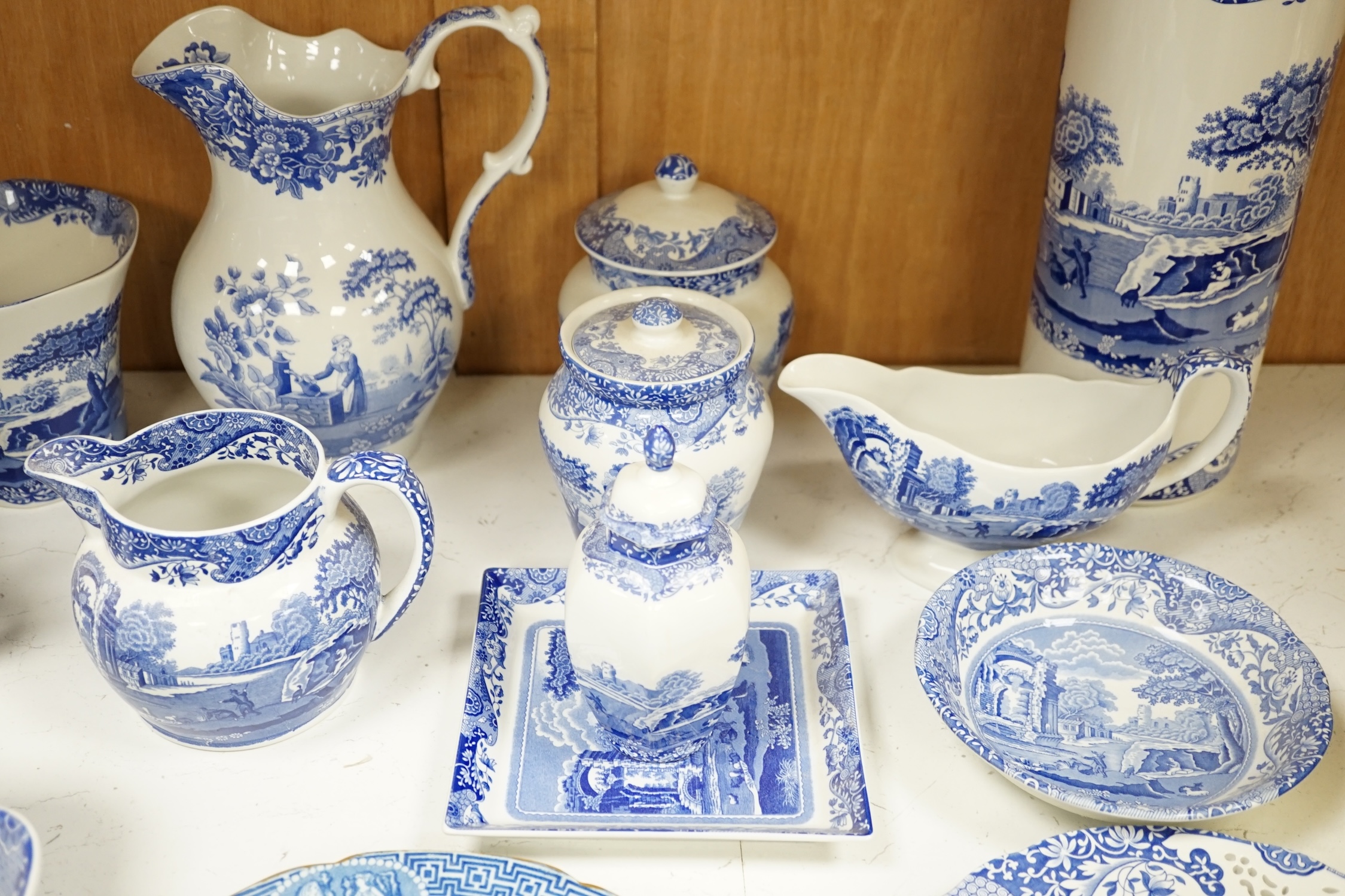 A collection of mostly Copeland Spode 'Italian' blue and white china